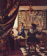 VERMEER VAN DELFT, Jan The Allegory of Painting -or- The Art of Painting oil painting on canvas